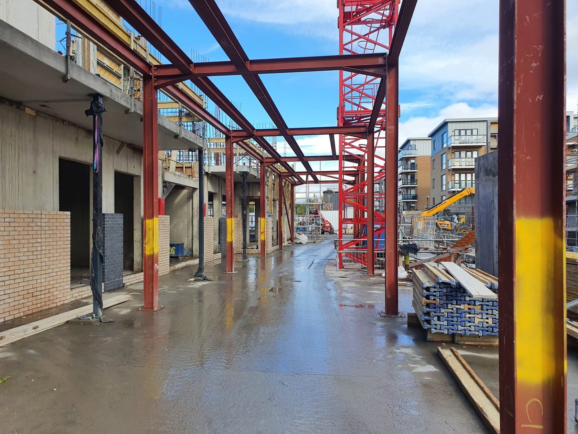 Colonnade Steelwork, Apartment Development, steel fabrication project in Sandyford, Dublin 18 by Churchtown Steel Engineering Dublin