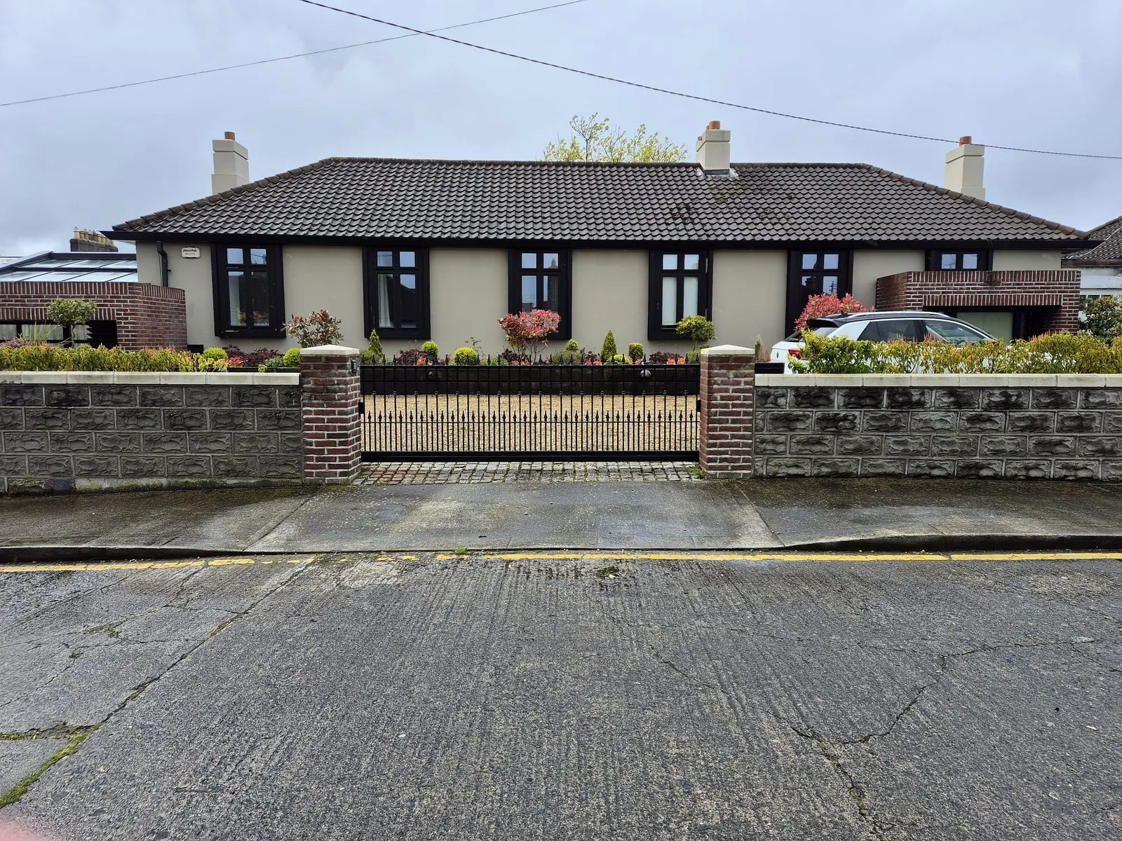 Spear Top Sliding Driveway Gate, steel fabrication project in Clontarf, Dublin 3 by Churchtown Steel Engineering Dublin