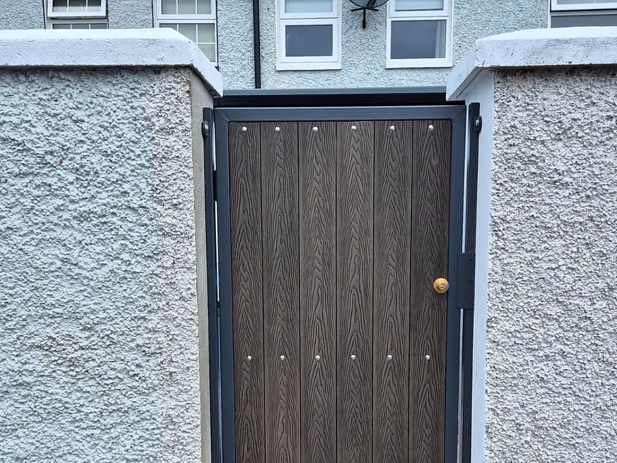 Side Entrance Pedestrian Gate, steel fabrication project in Drimnagh, Dublin 12 by Churchtown Steel Engineering Dublin