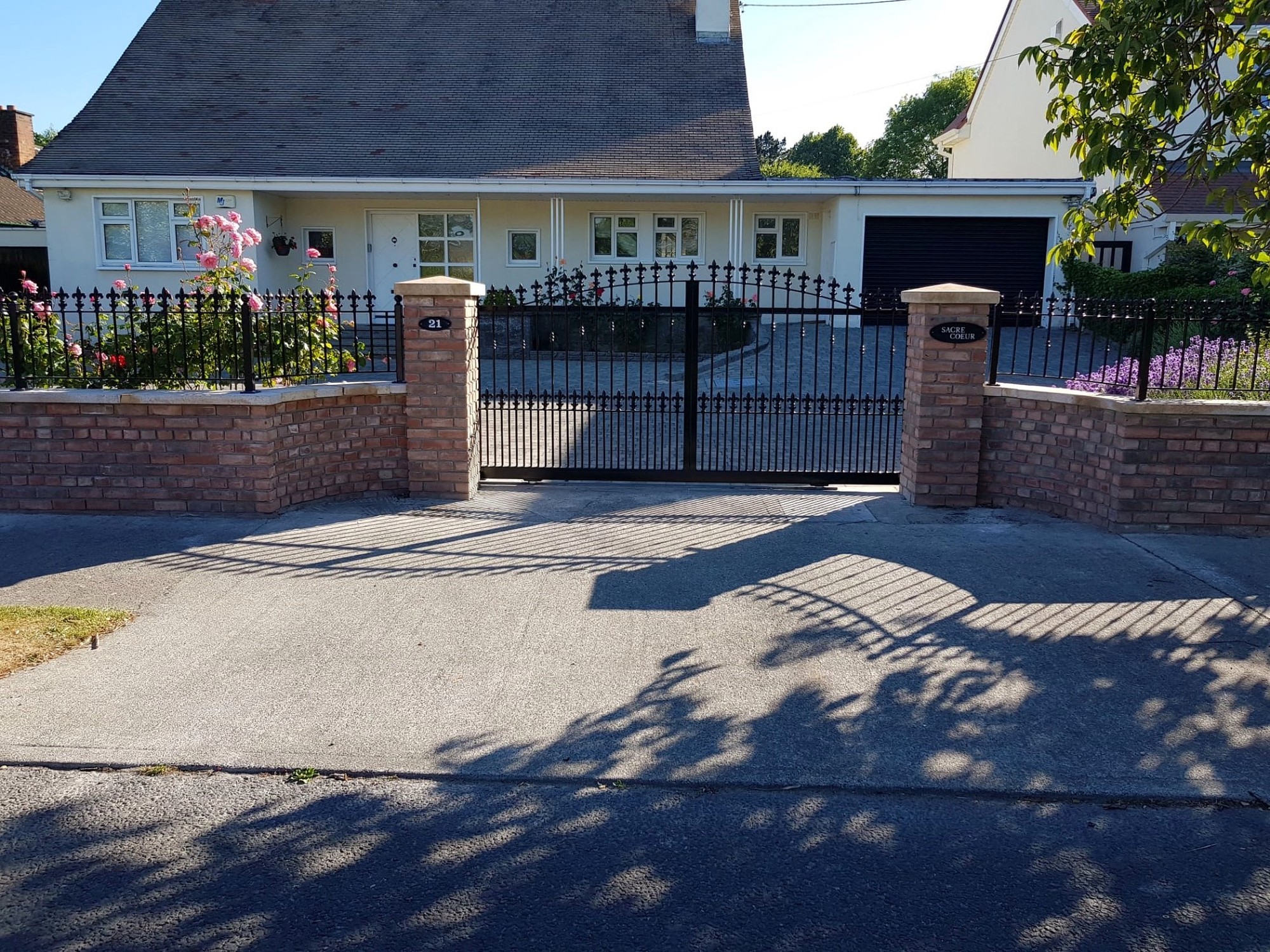 Matching Gates and Boundary Railings, steel fabrication project in Terenure, Dublin 6W by Churchtown Steel Engineering Dublin