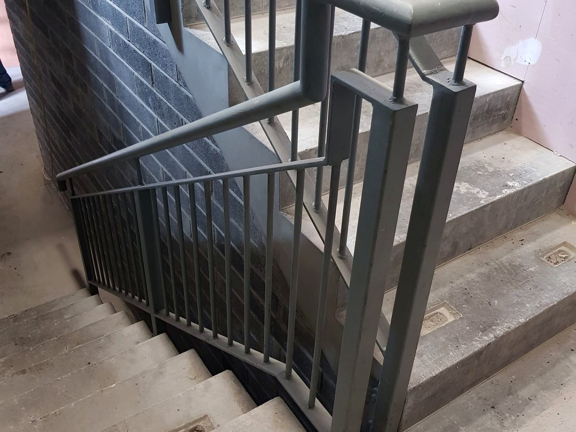 Stair Core Balustrade and Handrails, steel fabrication project in Sandyford, Dublin 18 by Churchtown Steel Engineering Dublin