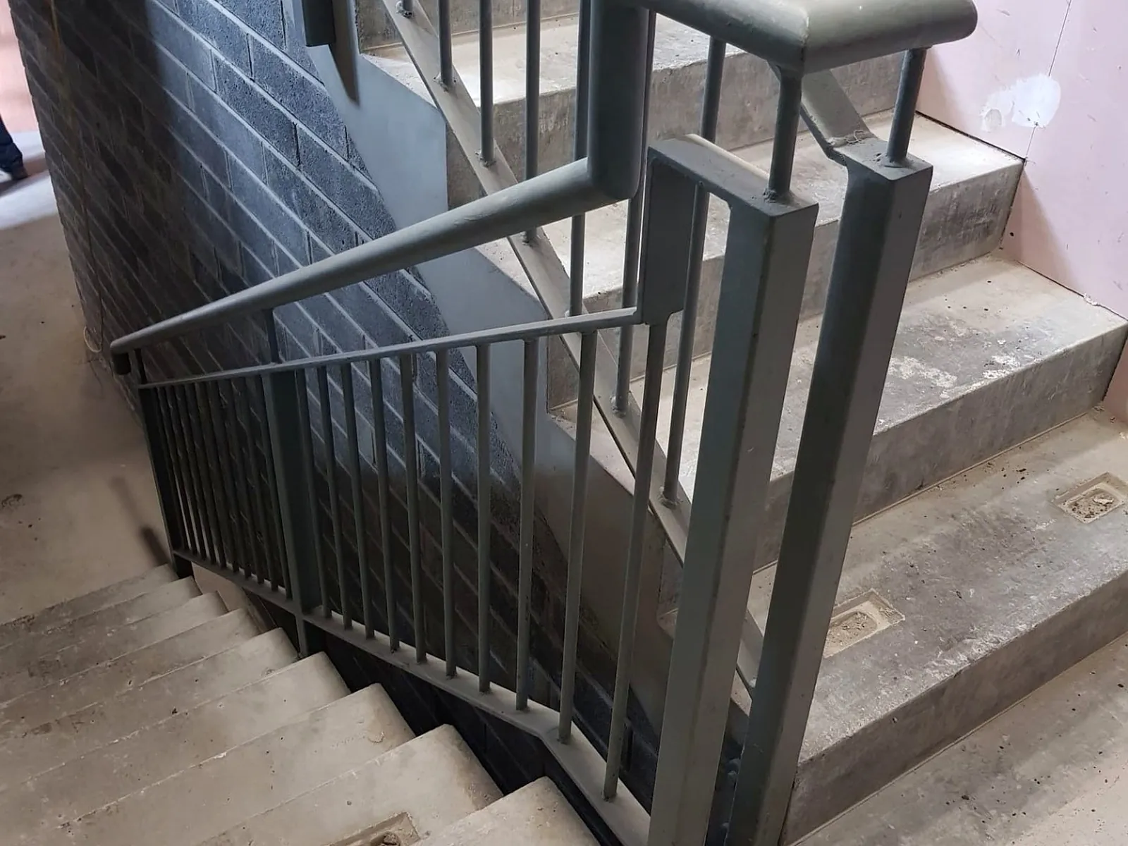 Stair Core Balustrade and Handrails, steel fabrication project in Sandyford, Dublin 18 by Churchtown Steel Engineering Dublin